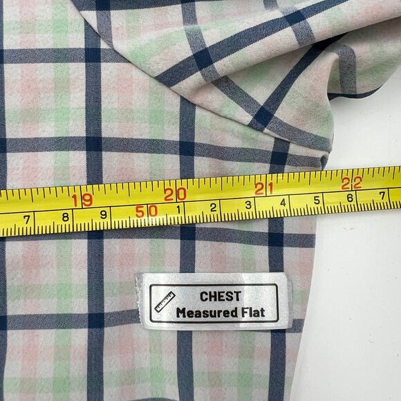 Mizzen Main Leeward Collection Button Up Shirt Windowpane Check Printed - Picture 4 of 7